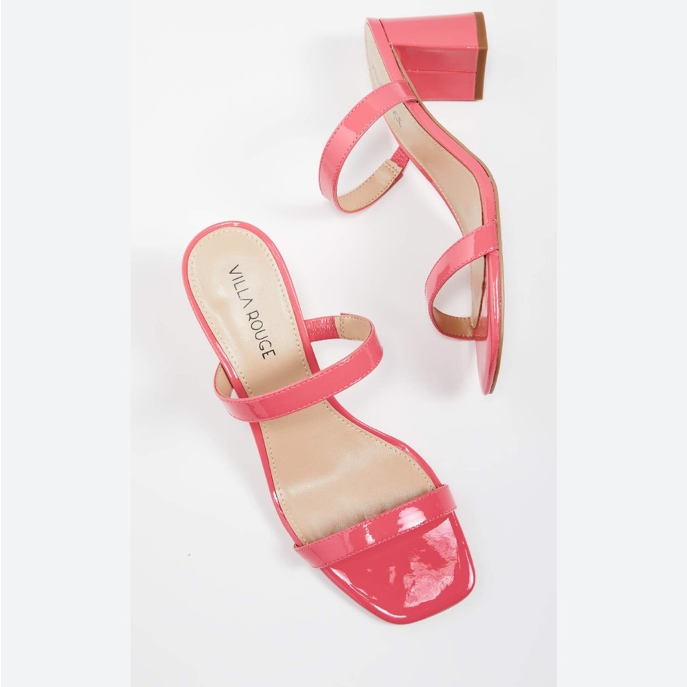 New Villa Rouge bass sandals Mattel Pink Patent Slide Sandals 6
